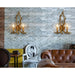 Creative|Antlers|Restaurant|Wood|Retro|White|Wall|Sconce