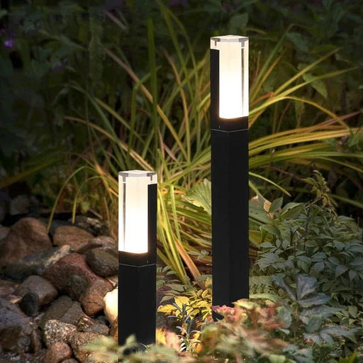 Waterproof|Modern|Minimalistic|Aluminum|Acrylic|Black|Lawn|Outdoor