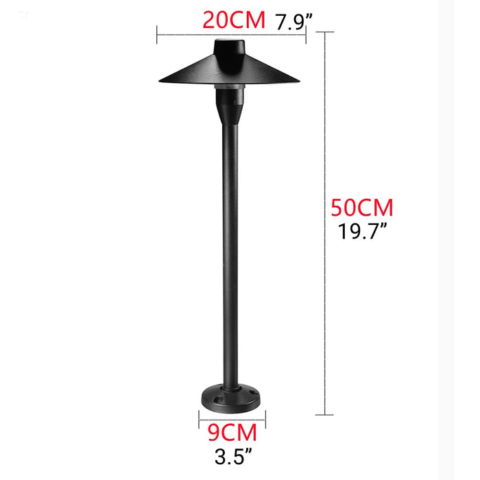 Waterproof|Lawn|Lamp|LED|Outdoor|Black|Aluminum|Umbrella