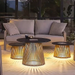 Waterproof LED Solar-Powered Coffee Table for Patio