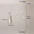 Large waveform chandelier technical layout with 80 cm ceiling plate and 400 cm maximum drop for grand staircases