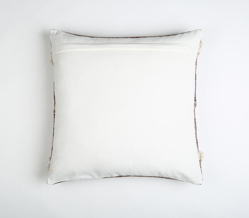 Block Printed Tufted Cotton Cushion cover