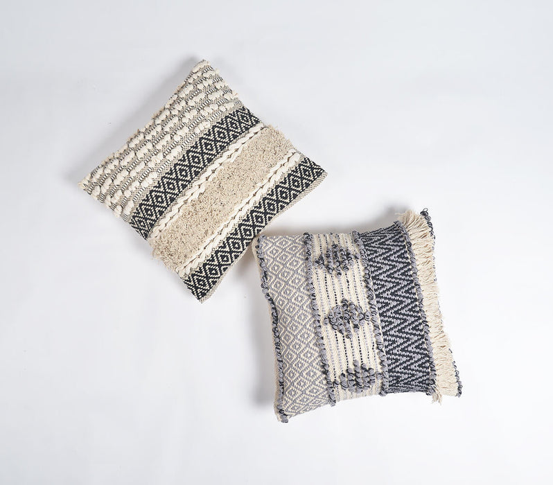 Multi Textured Smoky Cushion cover