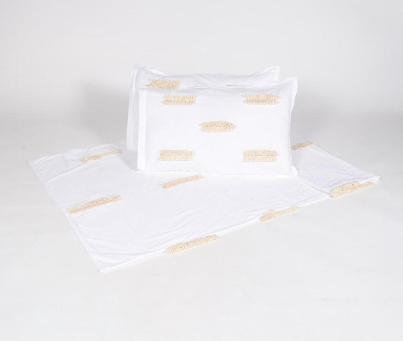 Embellished Ivory Duvet Pillowcover set