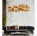 Grey|Hanging|Iron|LED|Chandelier|Living|Bedroom|Pendant|Postmodern