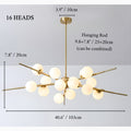 Ziano Piacentino | Creative Glass Ball Modern Pendant LED Chandelier