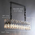 Zocca| Black Crystal Ceiling Chandelier for Dining Room