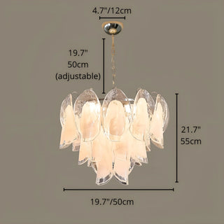 Altavilla Murano Glass Chandelier dimensions Dia50cm x H55cm with adjustable chain