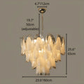 Altavilla Murano Glass Chandelier dimensions Dia60cm x H65cm with adjustable 50cm chain