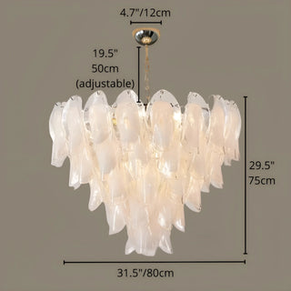 Altavilla Murano Glass Chandelier dimensions Dia80cm x H75cm for living room lighting
