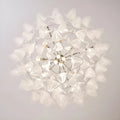 Bottom view of Altavilla Murano Glass Chandelier showing layered sculptural glass design