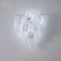 altavilla murano glass wall sconce with cool white illumination and sculptural glass panels