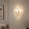 altavilla murano glass wall sconce installed in modern living room interior with warm ambient glow