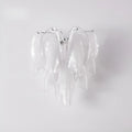 altavilla murano glass wall sconce unlit front view with translucent handcrafted glass