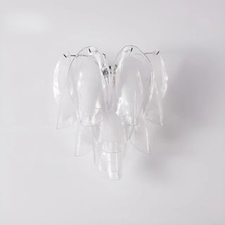 altavilla murano glass wall sconce unlit front view with translucent handcrafted glass