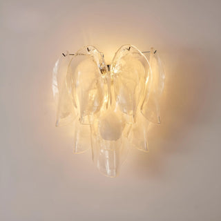 altavilla murano glass wall sconce with warm ambient lighting and layered art glass panels