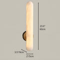 Aurora alabaster vertical wall sconce 23.6 inch 60 cm modern luxury wall light dimensions