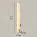 Aurora alabaster wall sconce dimensions 31.5 inch 80 cm height modern vertical wall light