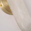 Natural alabaster stone texture of Aurora vertical wall sconce