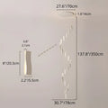 Waveform chandelier size reference with 70 cm canopy, 78 cm width, and cascading LED pendants up to 350 cm drop