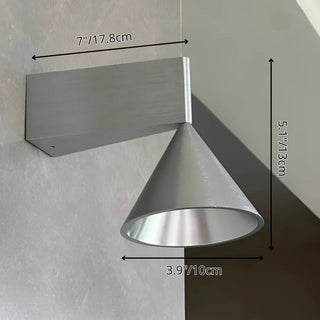Bauhaus aluminum wall lamp dimensions diagram