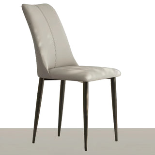 Contemporary beige chair made of faux leather