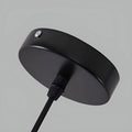 Close-up of black ceiling canopy and wire connection detail for MIRODEMI pendant light