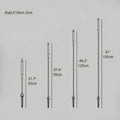 Size chart showing four available height options of the Bulrush LED garden lights