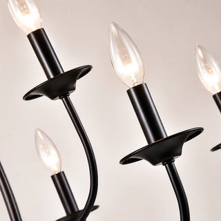 Close-up of the candle cups and included E12 bulbs on the Candelara chandelier