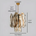 Caspian Textured Glass Amber Chandelier Dimensions 36cm