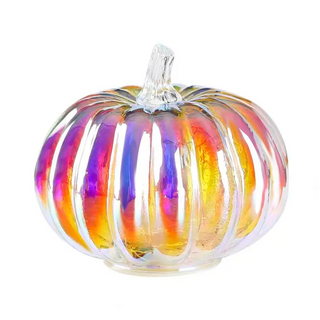 MIRODEMI® Glass Pumpkin Lantern with LED Timer Lights – Perfect for Halloween and Thanksgiving Decor