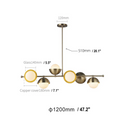 Chic Opal Glow Linear Chandelier