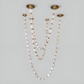 Collier Cloudstone Chain Chandelier – soft natural white cloudstone links with copper details