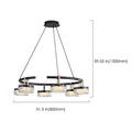 Pearl Black and Champagne Gold Illumination Pendant Fixture