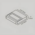 Technical drawing of compact LED wall fixture with measurements 5.9" x 5.5" x 1"