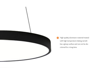 La Turbie | Black & White Thin Round Pendant Lamp