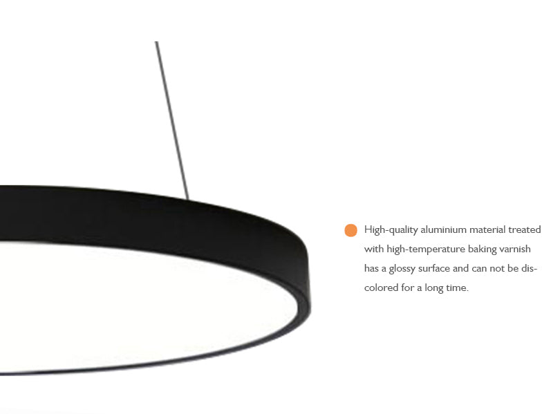 MIRODEMI® La Turbie | Black & White Thin Round Pendant Lamp