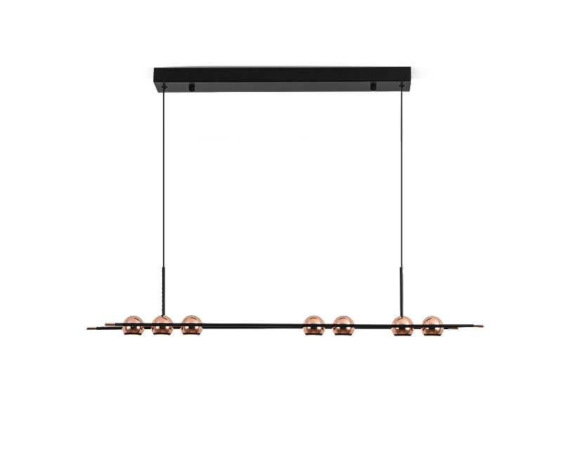 MIRODEMI® Diano Marina | Black Hanging Chandelier with Spheres Design