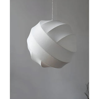Group of Elara white silk pendant lights in different sizes