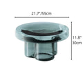 Emerald green glass coffee table dimensions 21.7 inch diameter and 11.8 inch height