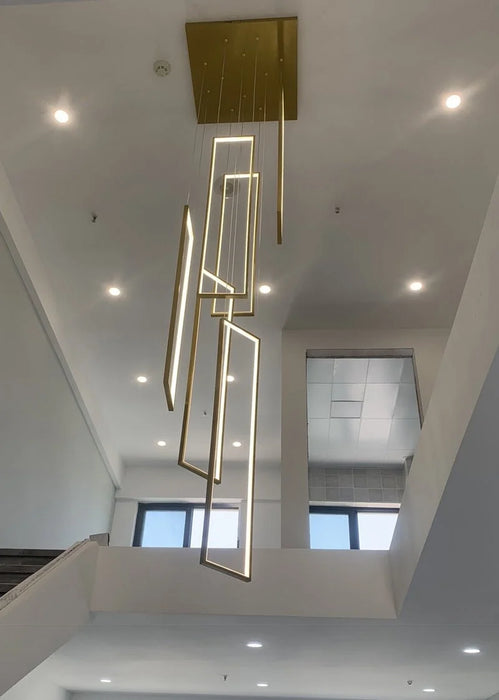 MIRODEMI® Lavagna | Ultramodern Rectangle Hanging LED Chandelier