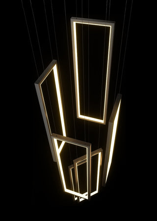 Lavagna | Ultramodern Rectangle Hanging LED Chandelier