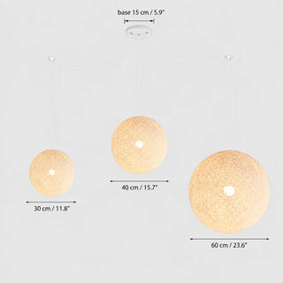Dimensions of the cluster-mount Filara: 15 cm base with 30, 40 and 60 cm balls