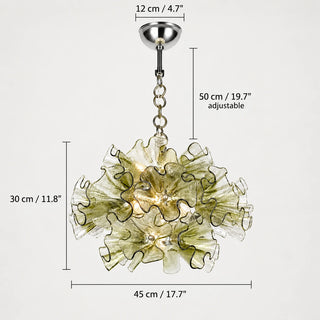 Fiorvella chandelier dimension diagram showing a 45 cm diameter and 30 cm fixture height