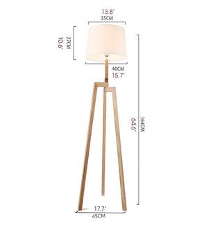 MIRODEMI® Modern Floor Lamp of Solid Wood with Light Lampshade image | luxury lighting | luxury floor lamps | wooden lamps