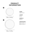 Modern Round Solid Brass Large Bathroom Mirror