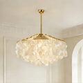Gold capiz shell pendant light for modern home decor and luxury interior design