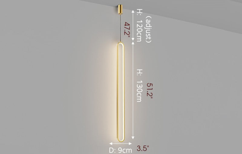 MIRODEMI® Estavayer-le-Lac | Minimalistic Oval Pendant Light in a Nordic Style