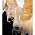 Handcrafted smoked glass chandelier detail with layered translucent panels