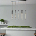 5 Lights - Hanging crystal light fixture for lobby, staircase, loft, stairwell